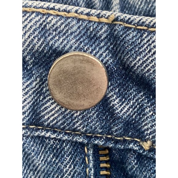 Stonewash Blue Denim Jeans High Waist Straight Leg 5 Pocket Tall Women NO TAG S - Picture 10 of 14